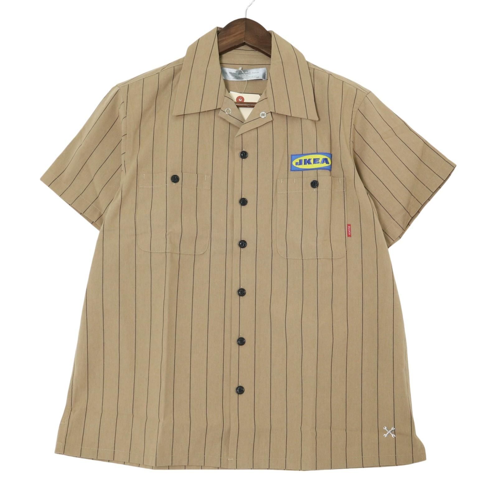 未使用品 JACKSON MATISSE × Bluco / Work Shirt ジャクソンマティス ブルコ ストライプ ワークシャツ  JM20AW069 Beige 表記サイズM 【2409】 - メルカリ