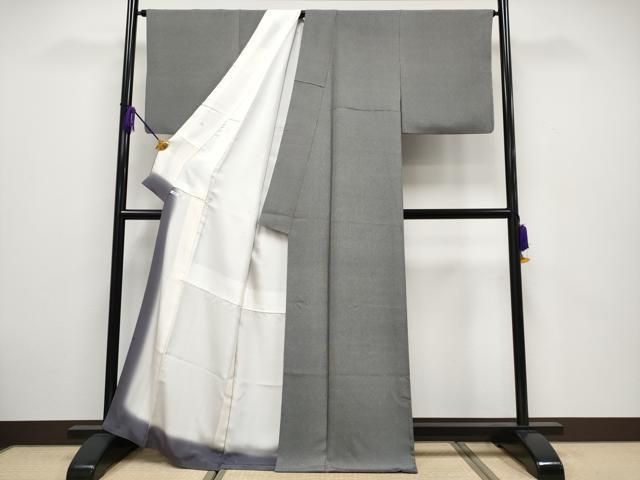 平和屋本店■極上　伝統工芸士　関正三郎　江戸小紋　角通し　黒地　反端付き　逸品　CYAA1981s5 平和屋本店□極上 伝統工芸士 関正三郎 江戸小紋 角通し 黒地 反端付き