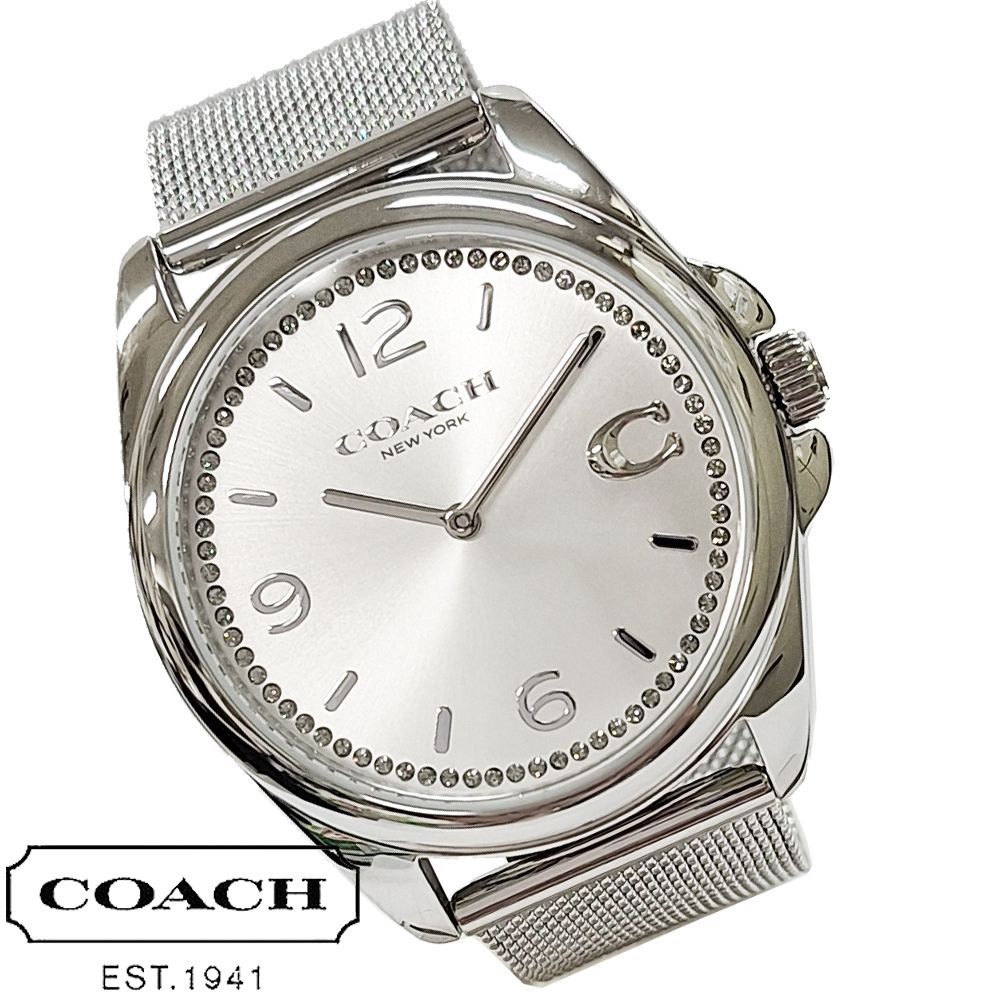 新品】コーチ 時計 腕時計 レディース シルバー クリスタル メッシュバンド プレゼント ギフト GREYSON グレイソン COACH  14504146 新品 無料ラッピング可 送料無料 - メルカリ