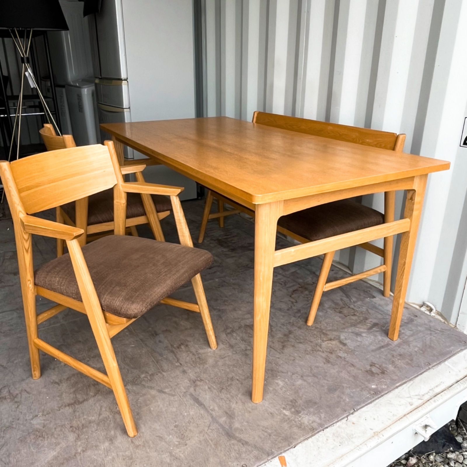 取付無料！カリモク CT53 北欧風天然木ナチュラルブラックダイニング