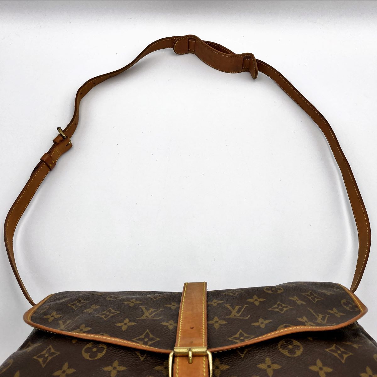 ベタ無し】LOUIS VUITTON ルイ・ヴィトン モノグラム ソミュール35(廃盤) M42254 ショルダーバッグ バッグ ブラウン PVC  レディース USED 中古 - メルカリ