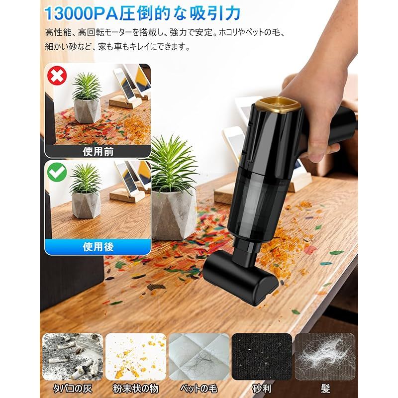 SIMWAL ハHandンドヘルド車の掃除機コードレス 強力な吸引ポータブル