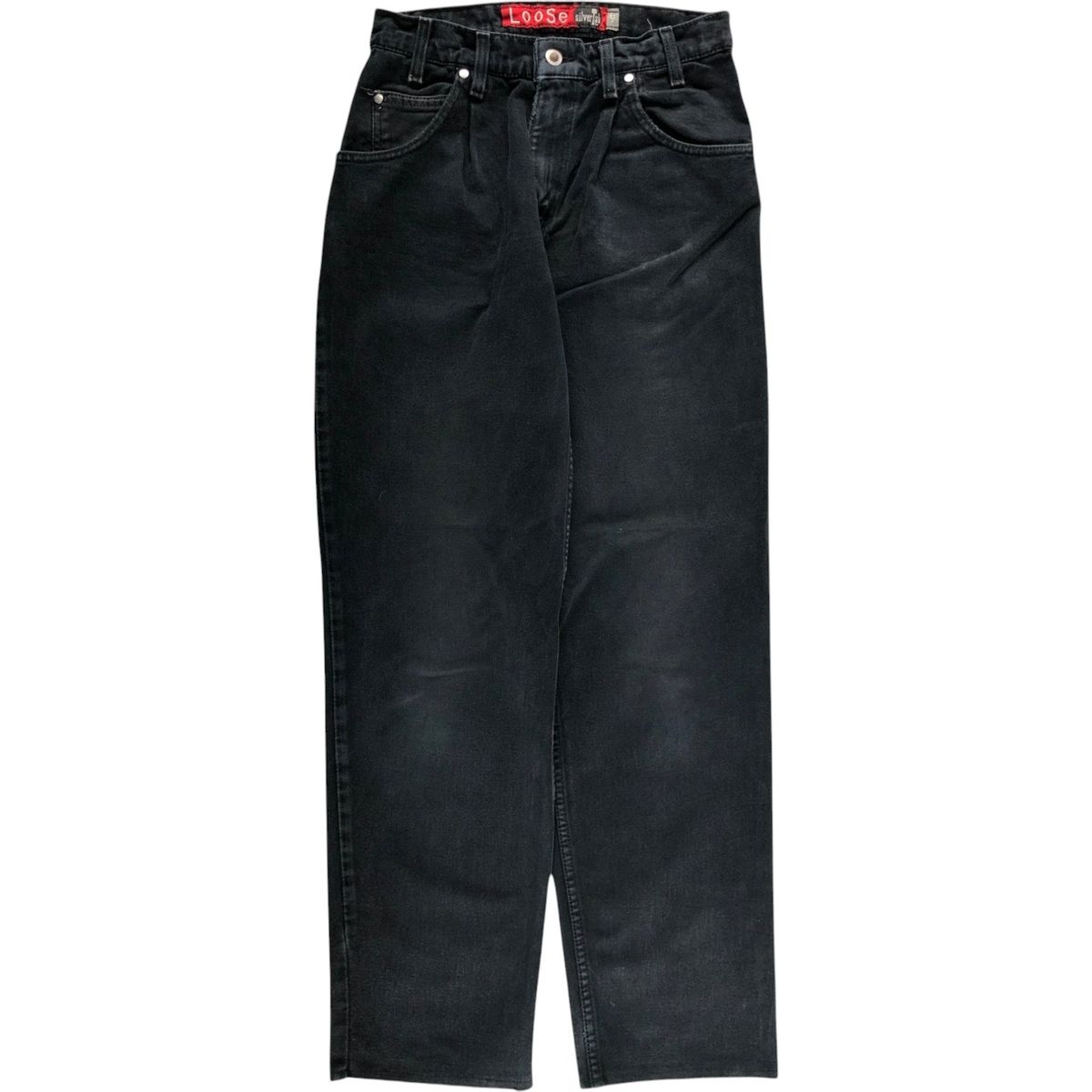 古着 90年代 リーバイス Levi's SILVER TAB シルバータブ LOOSE ルーズ ブラックデニム テーパードデニムパンツ USA製/evb007443