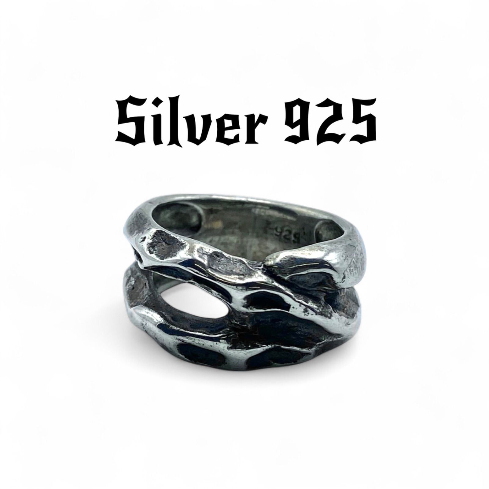 躍動感の交差】クロス Silver 925 刻印 90s Vintage Ring シルバー 