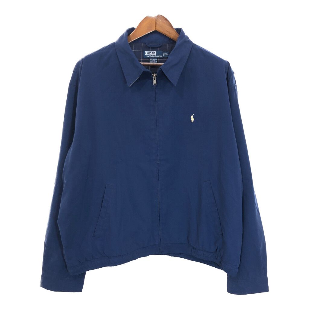 Polo by Ralph Lauren ポロ ラルフローレン スイングトップ ワンポイントロゴ ネイビー (メンズ XXL) 中古 古着 R7093