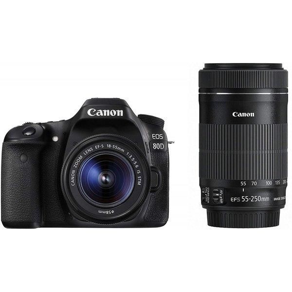 キヤノン Canon EOS 80D ダブルズームキット EF-S18-55 IS STM/EF-S55