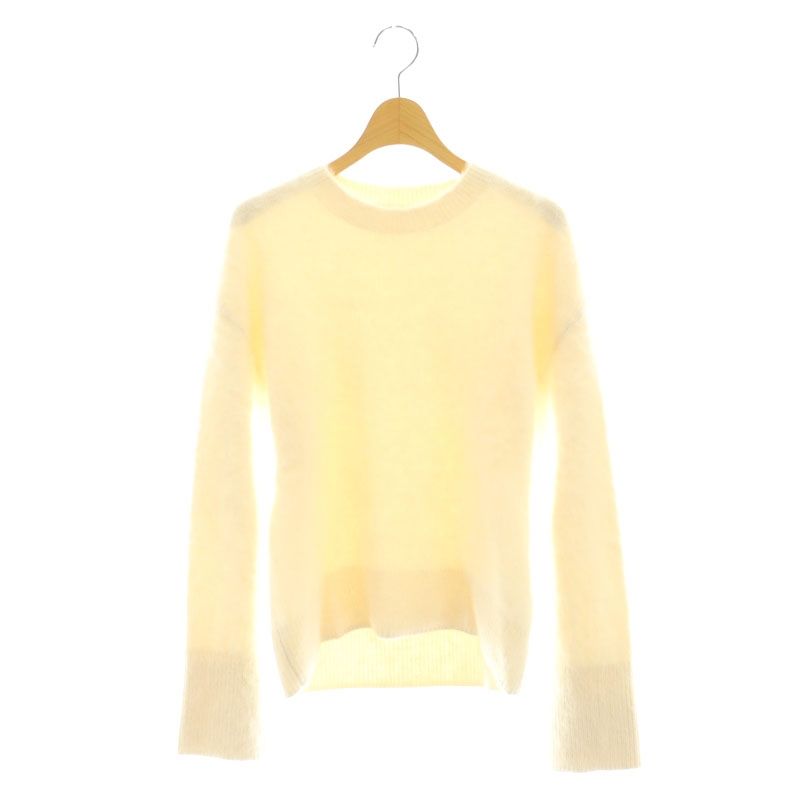 デプレ DES PRES トゥモローランド 22AW フォックスカシミヤ クルーネックプルオーバー ニット セーター 長袖 F オフホワイト /DF ■OS