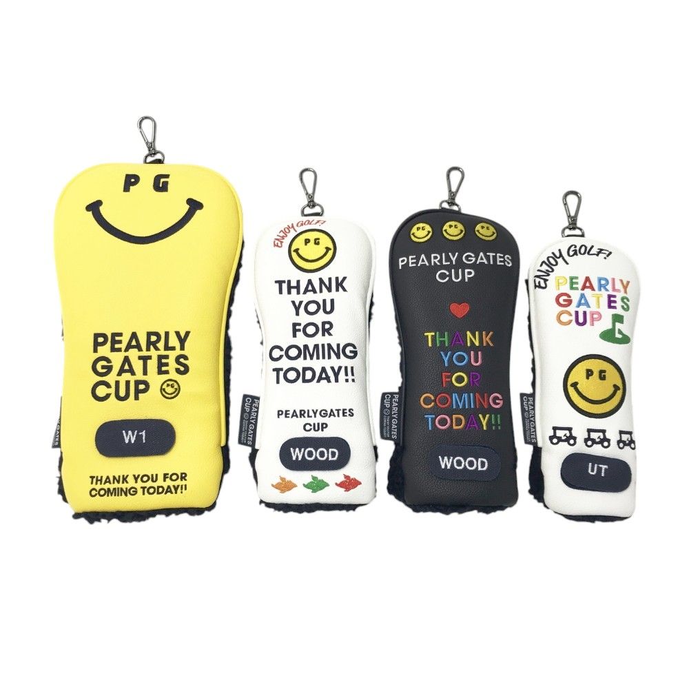 PEARLY GATES パーリーゲイツ 2024年モデル パーリーゲイツカップ ヘッドカバー 4点セット 非売品 ノベルティ  ネイビー系 DR×1、FW×2、UT×1 [240101358153] ゴルフウェア ストスト