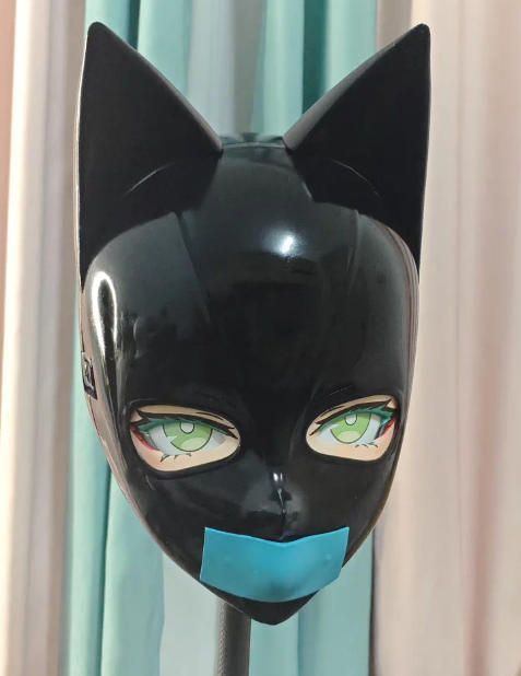 全頭マスク ロック付き NO.1196 フルマスク ドール ヘッドロリータ人形 コスプレ 変身 仮装 着ぐるみ 二次元美少女