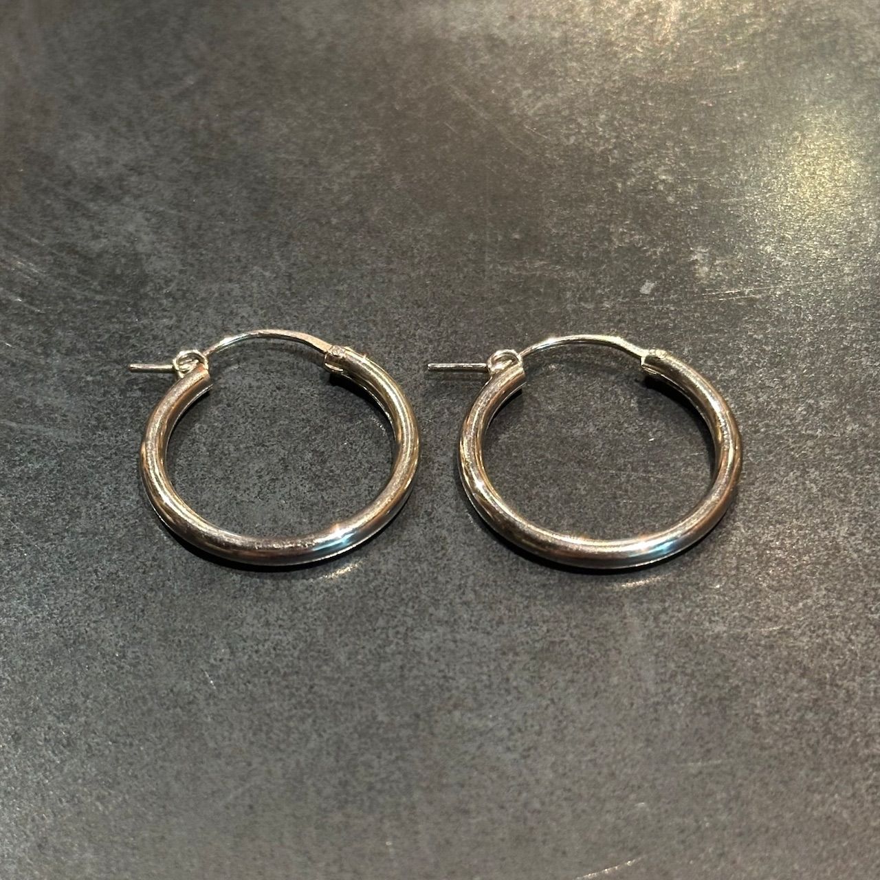 SILVER925 CIRCLE HOOP DESIGN EARRINGS/シルバー/ピアス