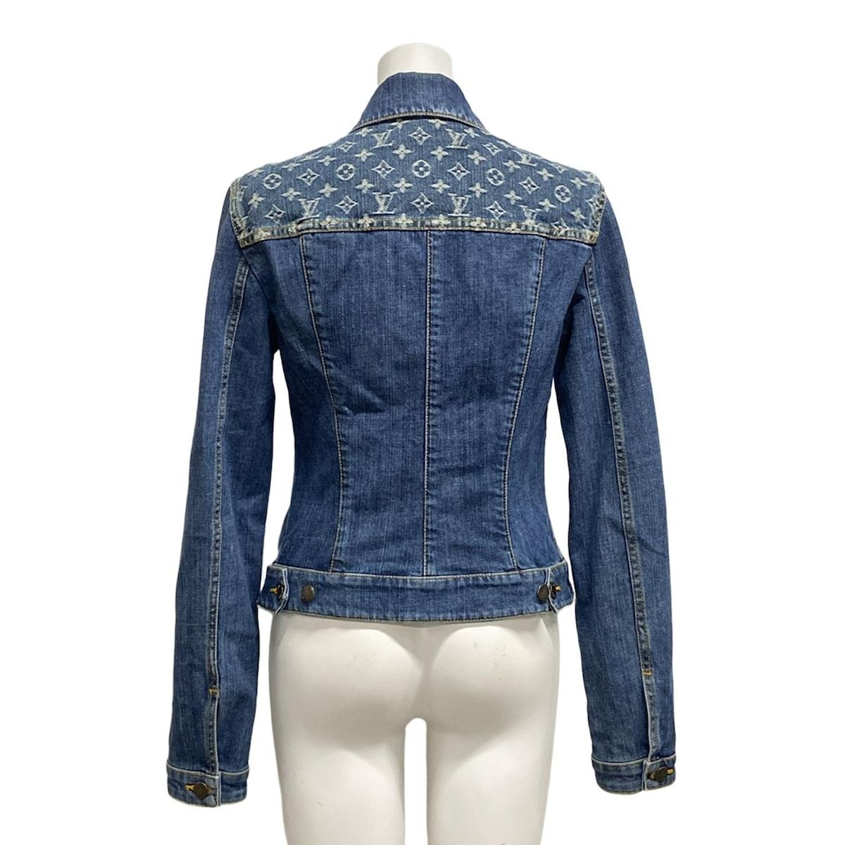 LOUIS VUITTON ルイヴィトン Gジャン サイズ38 M レディース - RW062W WJJA 15CKJ ネイビー 長袖 モノグラムデニム 春 秋 コットン