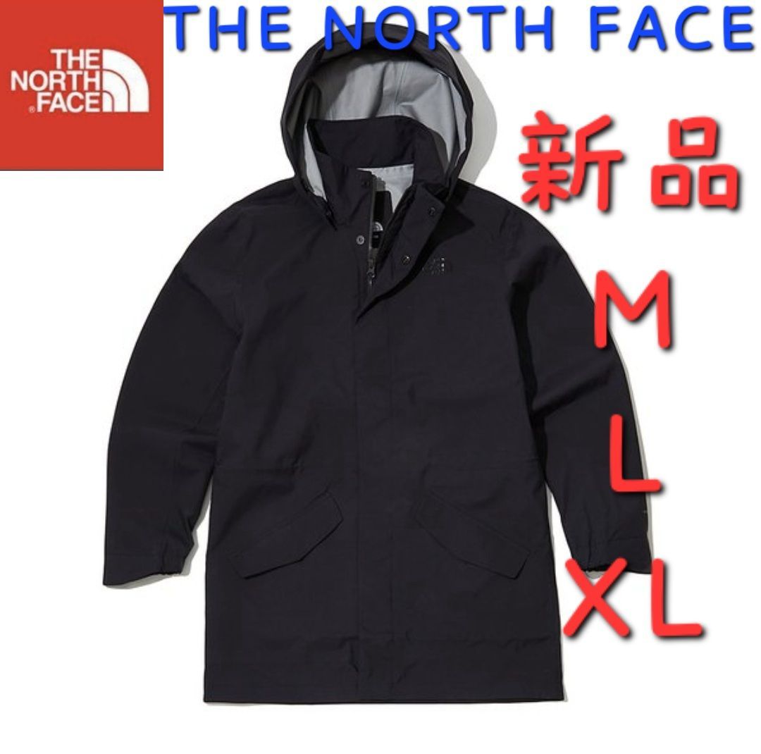 THE NORTH FACEノースフェイス新品 韓国語タグ付き 日本未発売  軽量防寒 大人気ブラックおしゃれ海外限定 防水 防風 インナー ウィンドブレーカー ストリート ホワイトレーベル韓国限定ロゴ  トレンチスタイル 薄手