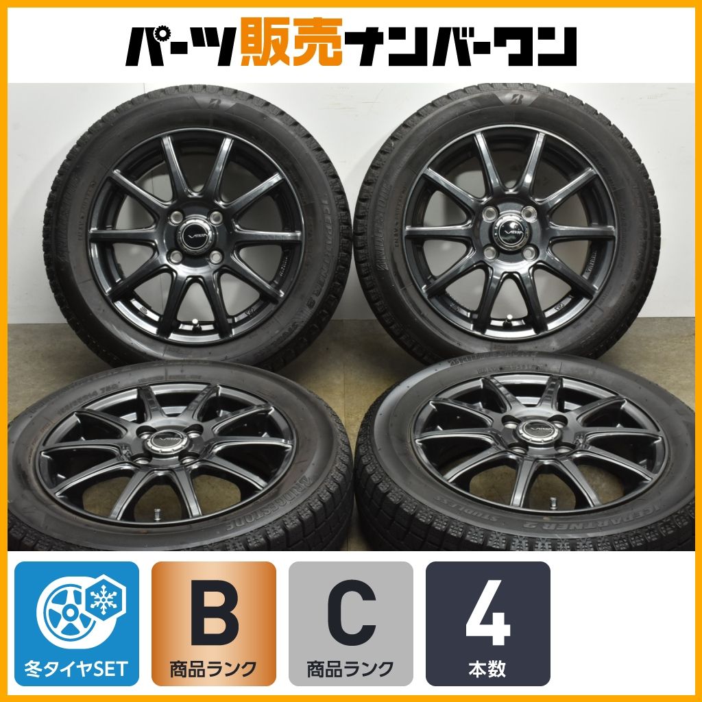 【良好品】VATRRA 14in 4.5J +45 PCD100 ブリヂストン アイスパートナー2 155/65R14 ピクシス N-BOX デイズ モコ サクラ ワゴンR タント