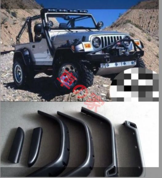 JEEP牧馬人TJホイールアイブロウフェンダーABS 6個セットを適用して幅を広げて厚く改造した自動車オフロード FFCRYSTALESIA_COM