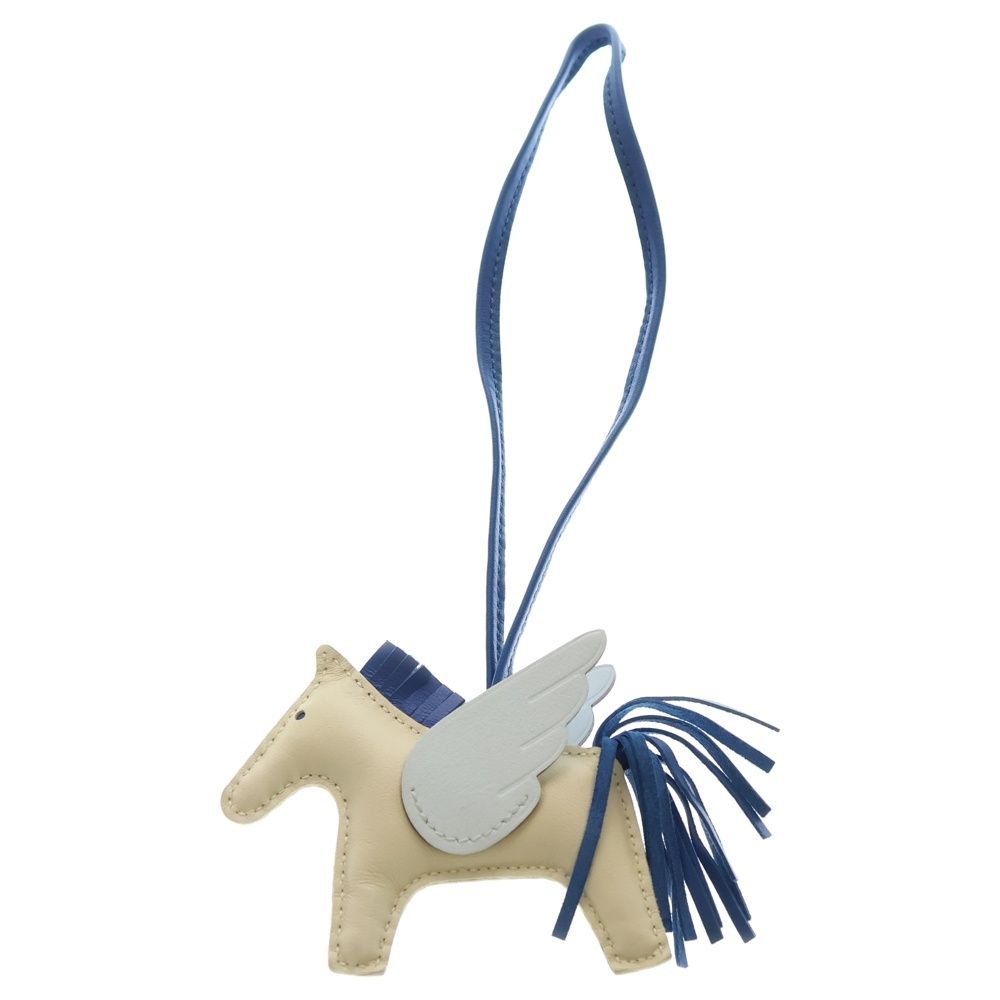 HERMES (エルメス) ロデオペガサス PM レザーチャーム W刻印 ベージュ