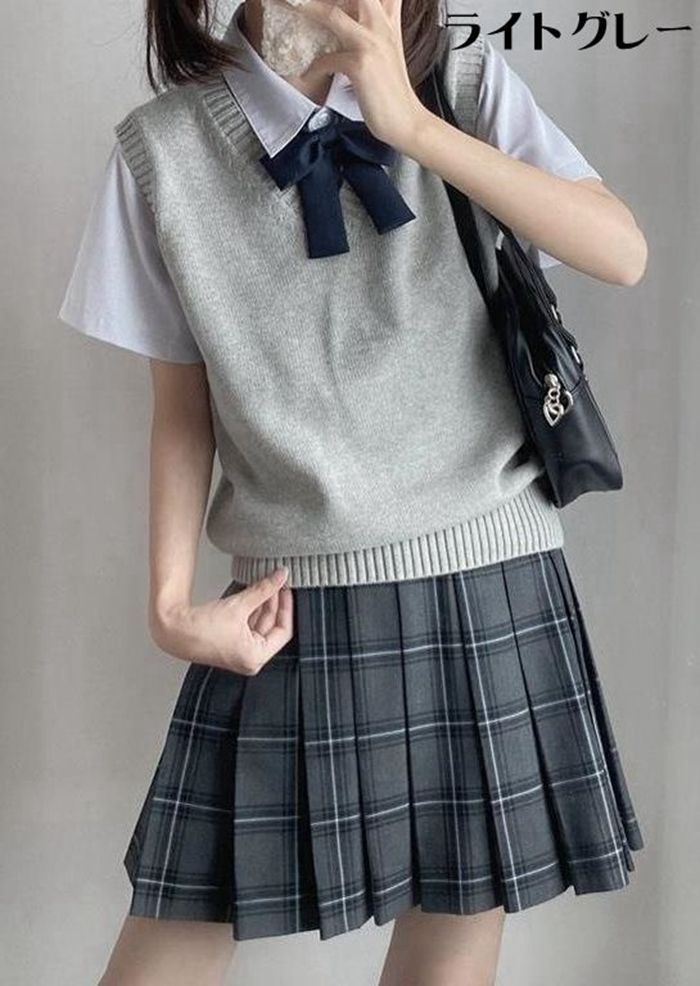 新品 見本品 高校女子制服 ベスト 7号 トップス