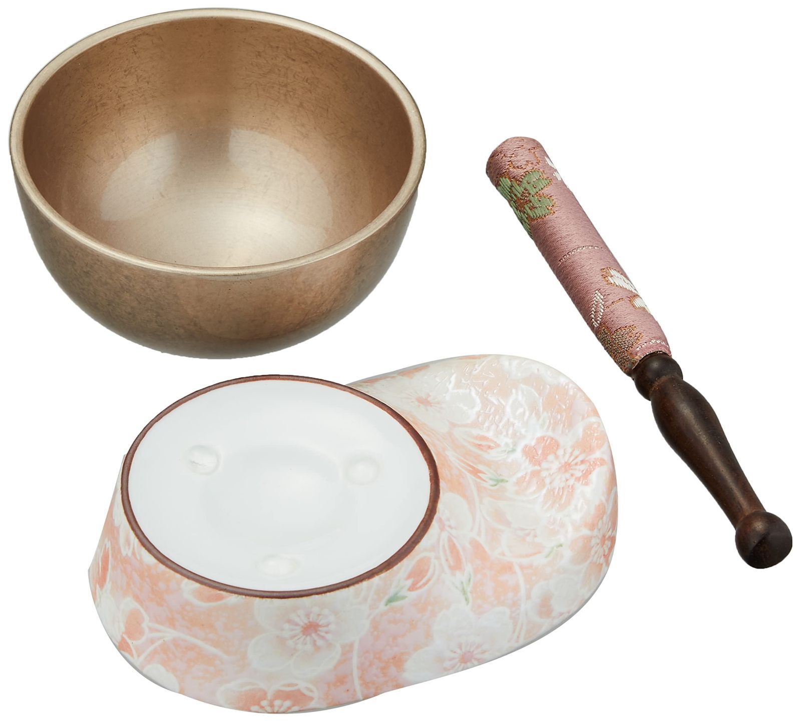 新着商品 おりん セット 本格 有田焼 2.5寸 日本製 りん ミニ 仏壇りん 現代 仏具 小さい 可愛い 鈴音 雅桜ピンク ネールピンク 毎日のお供え お参りに 手元供養 ペット 供養 狭い サンメニー スペース にも 真鍮 ブラス 製 有田焼 凛 とした