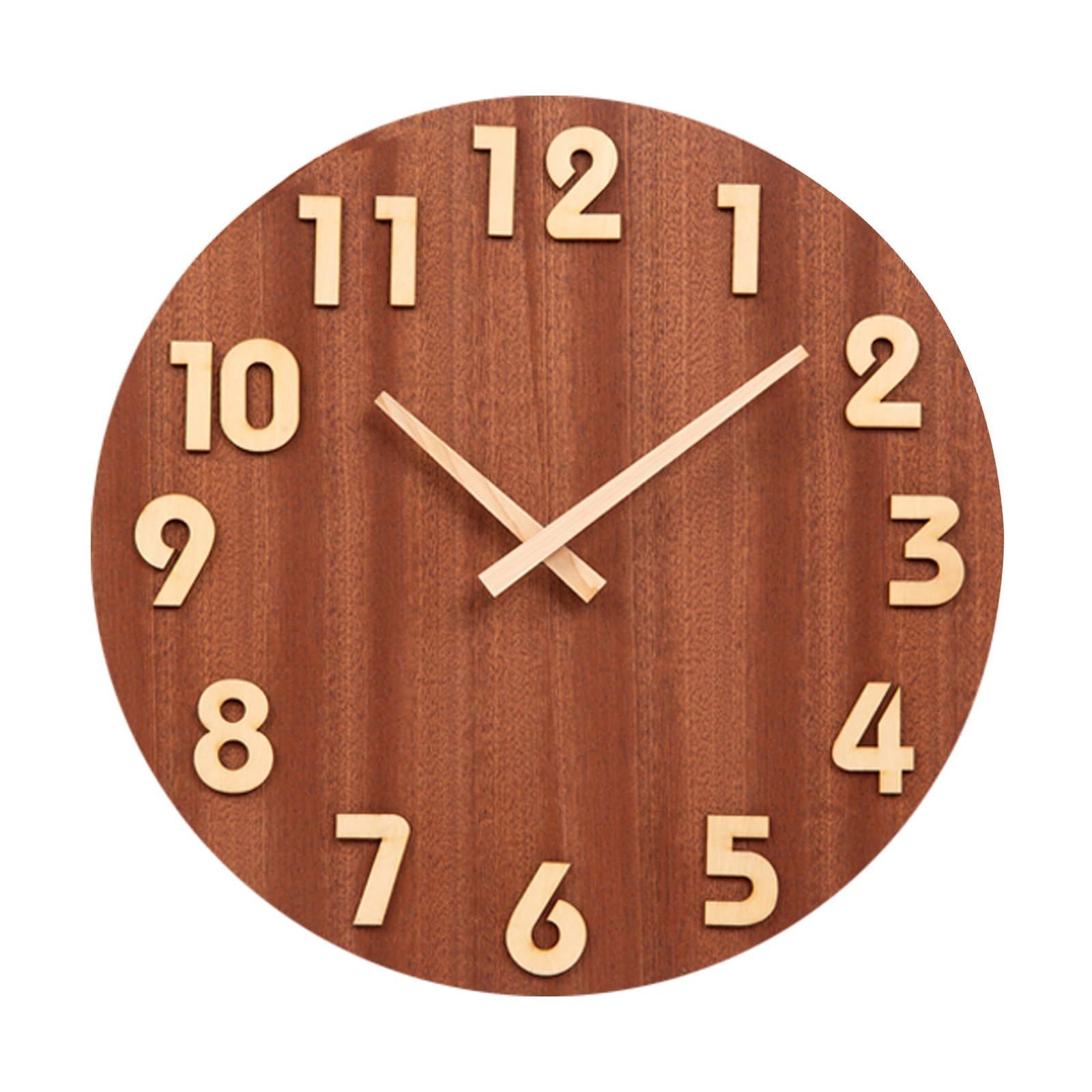 壁掛け時計（茶・ブラウン） アナログ時計 - インテリア時計