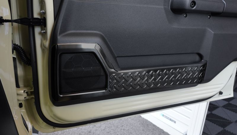 サムライプロデュース アウトレット品 ジムニーノマド JC74W インナードアプロテクションカバー 縞鋼板柄 左右セット 4P ブラックヘアライン FFCRYSTALESIA_COM