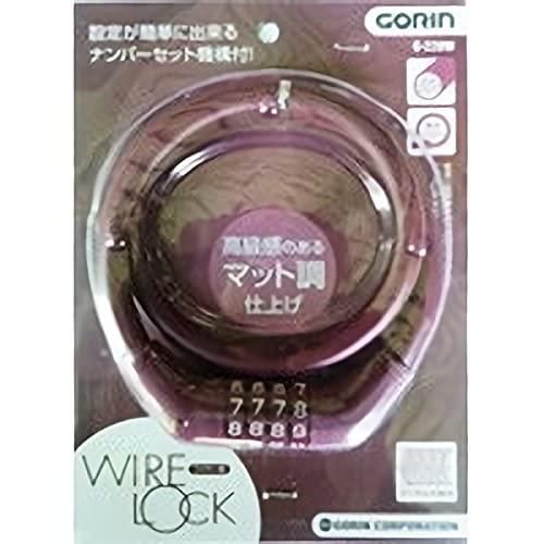 ゴリン GORIN ワイヤー錠 G228W 4桁マイセット φ12×600mm 紅 BN