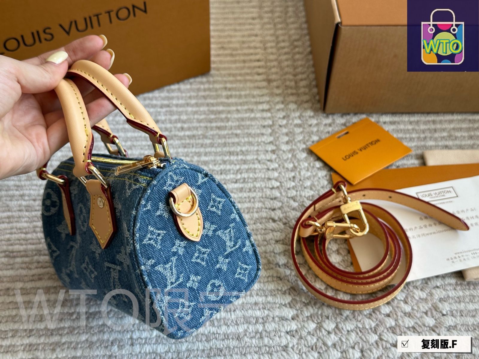 今日特価】LV ルイヴィトン ナノ スピーディ ヴィンテージデニム