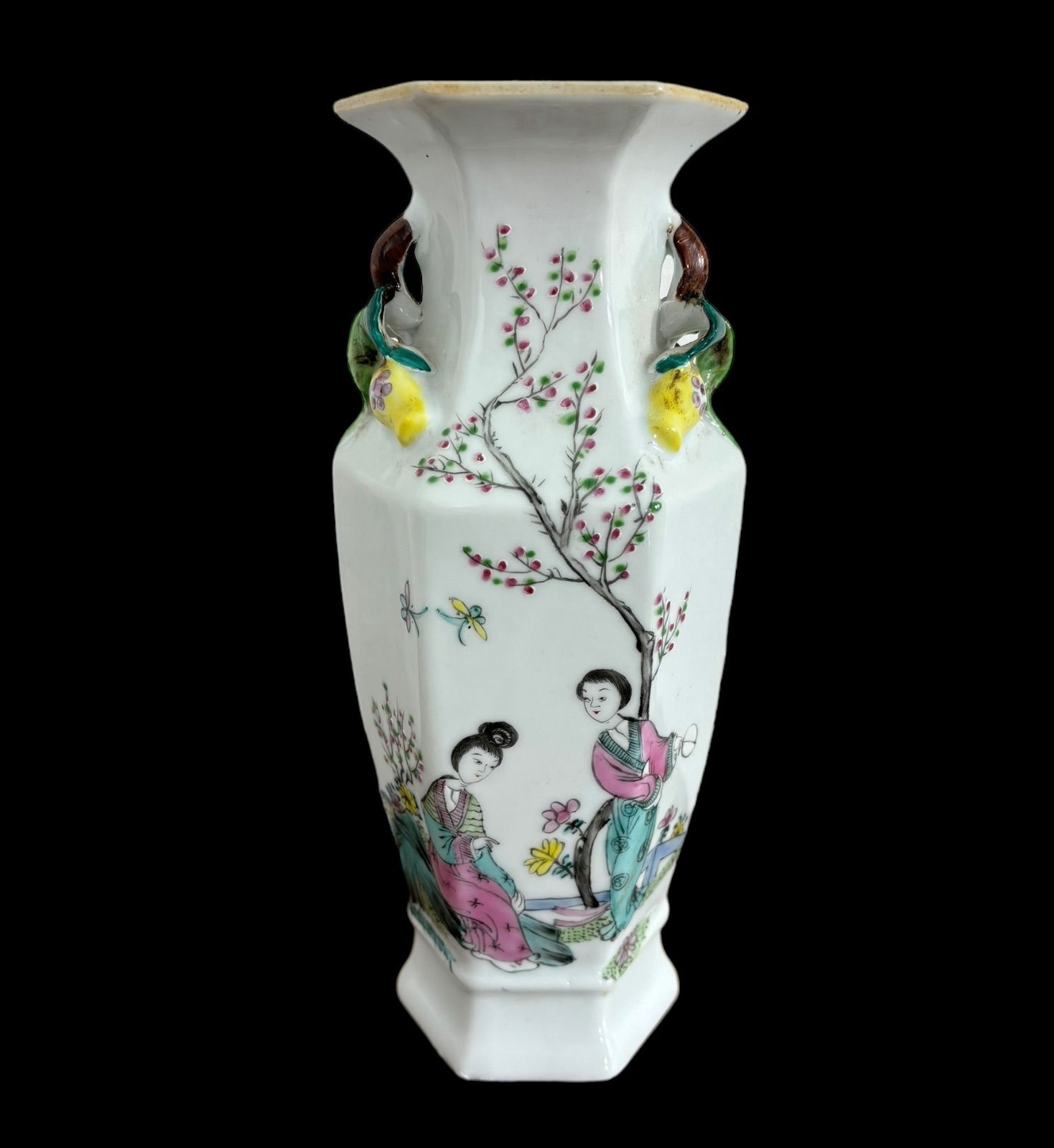 【再入荷!!】粉彩 花瓶 人物図絵 光緒年製 花器 花入れ 中国 清 唐物 古美術 壺 陶芸 陶器 骨董品