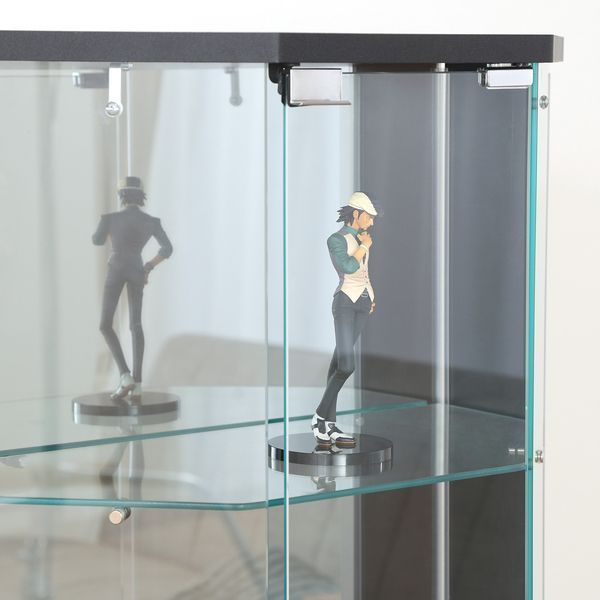 ガラスコレクションケース コーナー BK ブラック 組立品 代引不可 WWW_KANDAIZUMI_COM