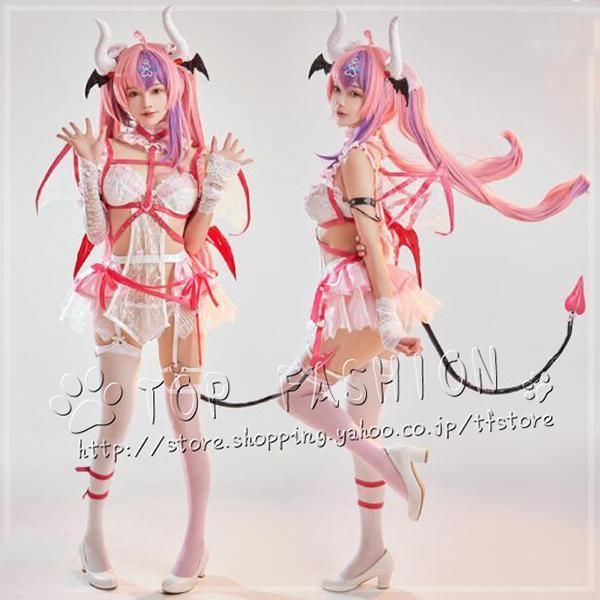 バーチャルYouTuber Vtuber VShojo Ironmouse コスプレ衣装 ＋角＋翼 ウィッグ 靴 道具別売り