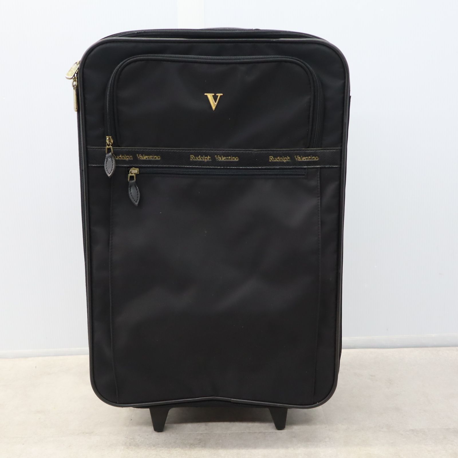 【美品】Valentino Rudy ITALY スーツケース　ブラック ▽ キャリーケース 機内持ち込みOK｜ビジネストラベルバッグ