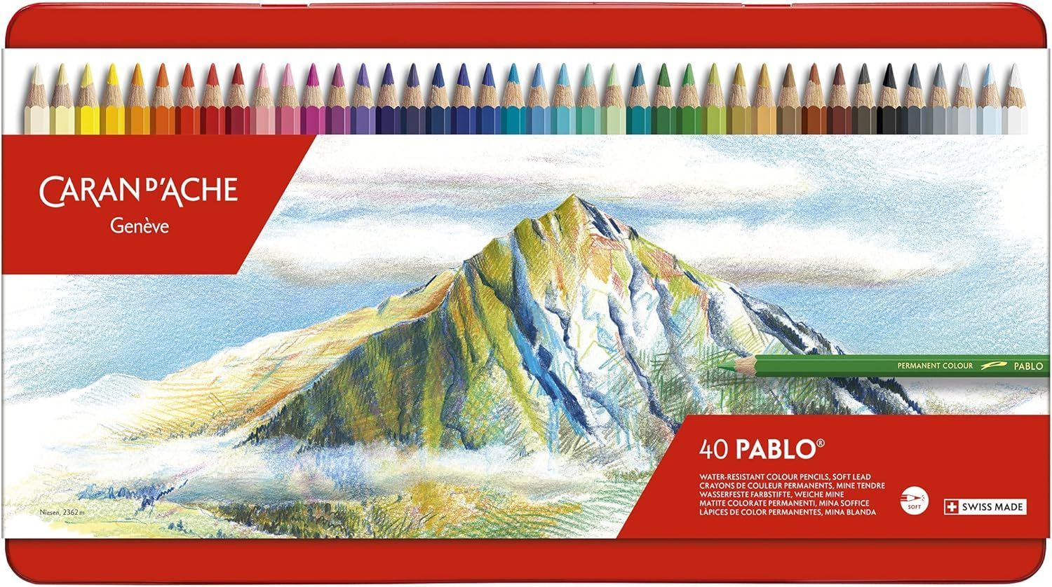 カランダッシュ 40PABLO パブロ 油性 色鉛筆 40色セット スイスメイド 色えんぴつ 塗り絵 ぬりえ Caran d Ache SWISS MADE
