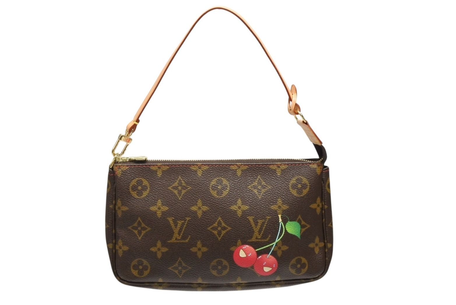 LOUIS VUITTON ルイヴィトン モノグラム チェリー ポシェットアクセソワール アクセサリーポーチ 村上隆 M95008 4b008694