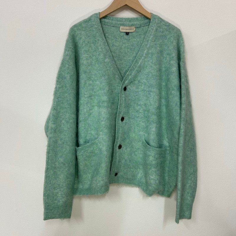 【中古品】 INNOCENCENYC CARDIGAN イノセンスニューヨーク カーディガン グリーン XLサイズ メンズ 【142-250206-st-4-ssa】