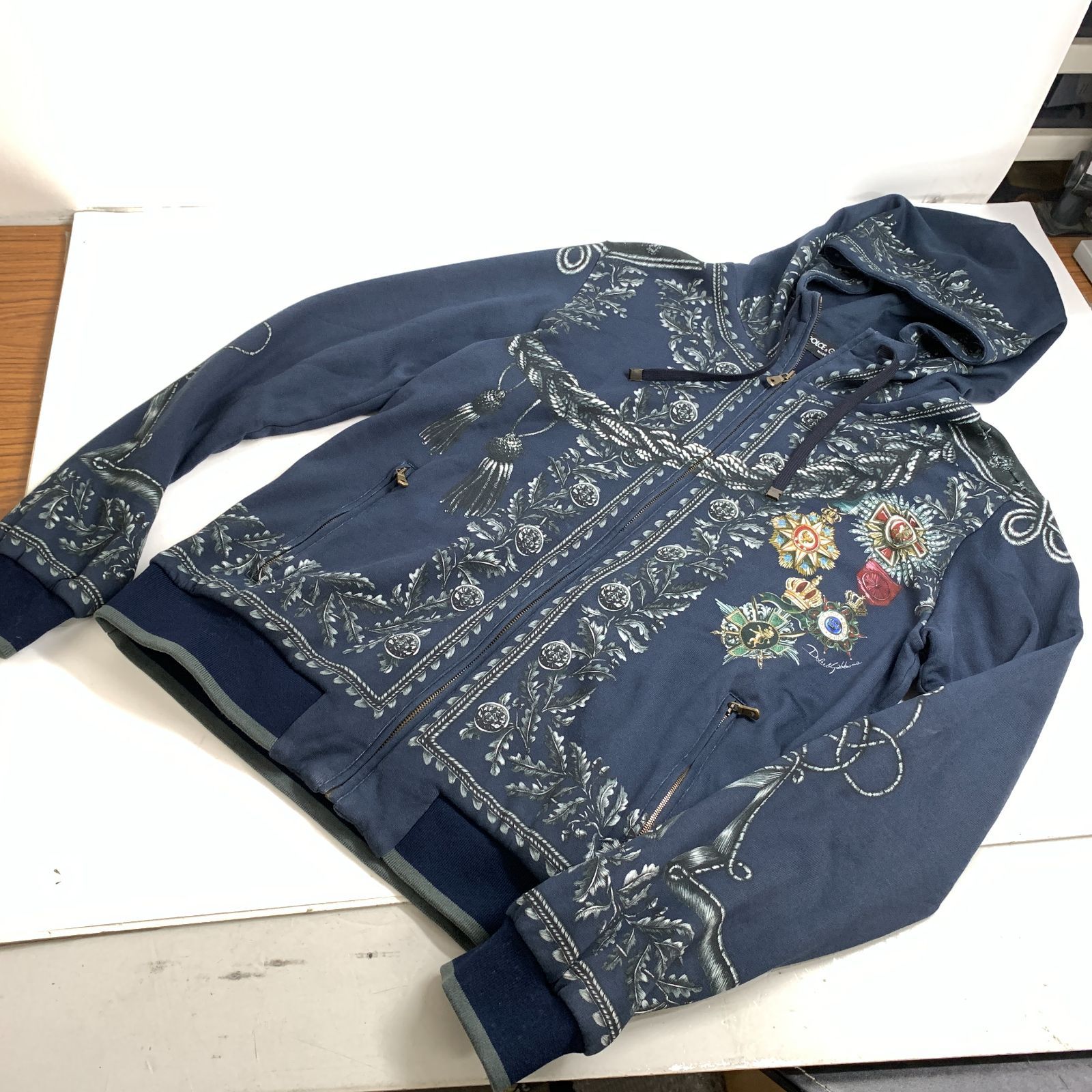ドルチェアンドガッバーナ　ガクト着用　総柄パーカー　46 Mサイズ DOLCE&GABBANA - ドルチェ&ガッバーナ パーカーブルゾン GACKT