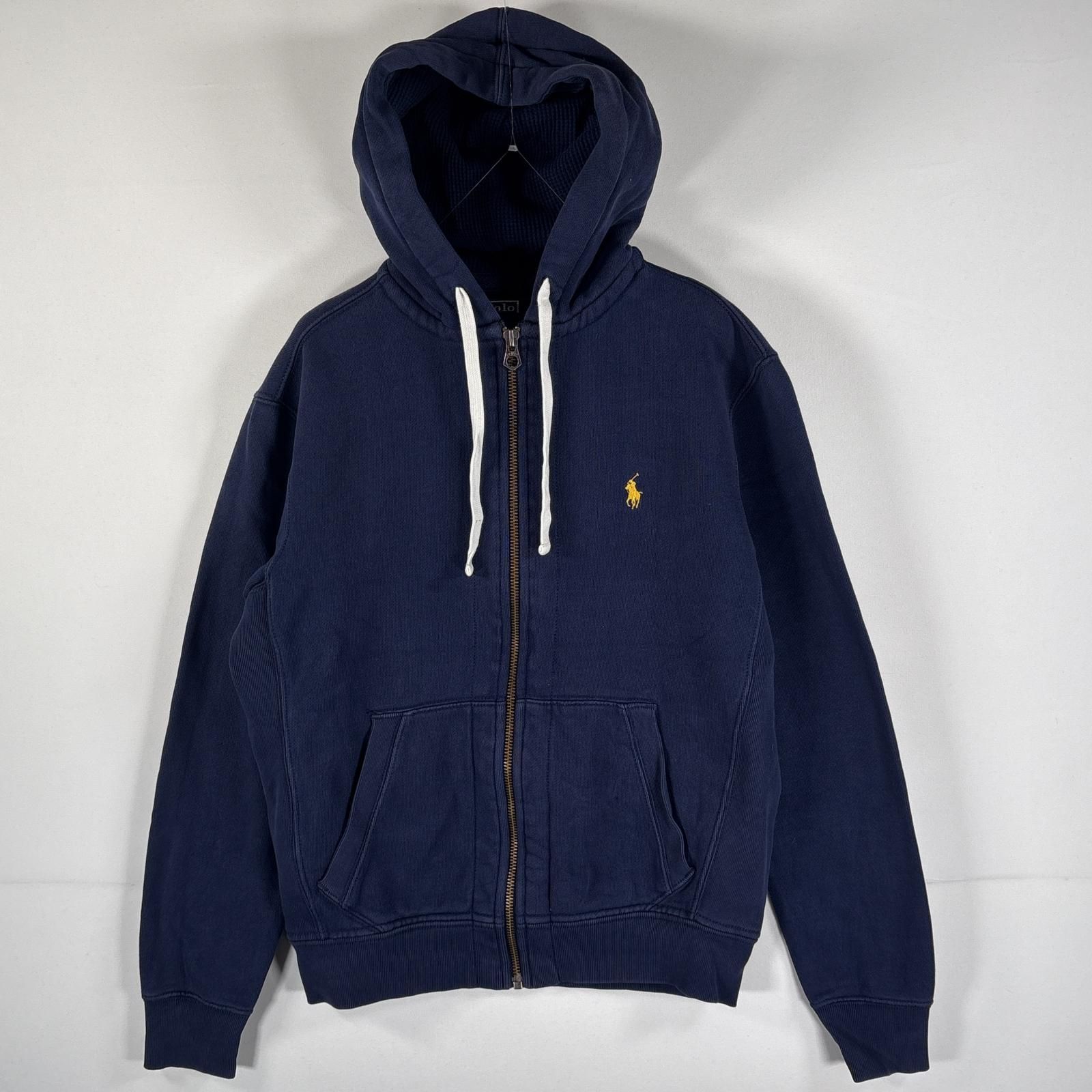 古着 90's～00's/90年代～00年代 ポロバイラルフローレン Polo by Ralph Lauren パーカー フルジップ ワンポイント S  ネイビー メンズ