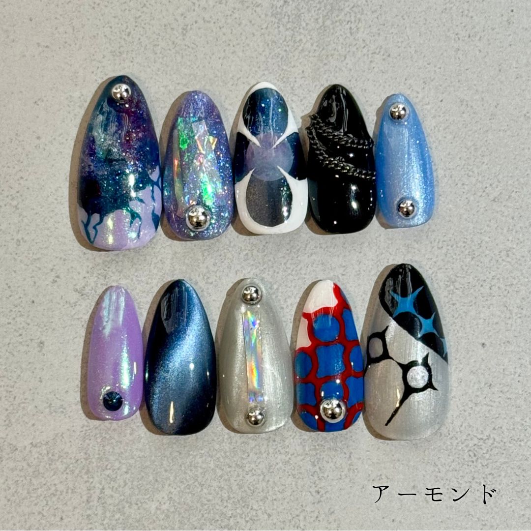 受注販売※7日以内発送※】ネイルチップ 概念ネイル 痛ネイル にじさんじ