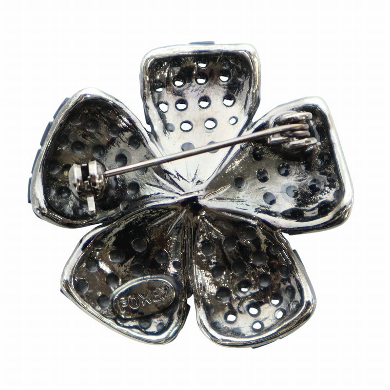 FOXEY フォクシー ブローチ フラワー ラインストーン ブラック FOXEY（ブローチ/コサージュ）のフリマアイテム一覧