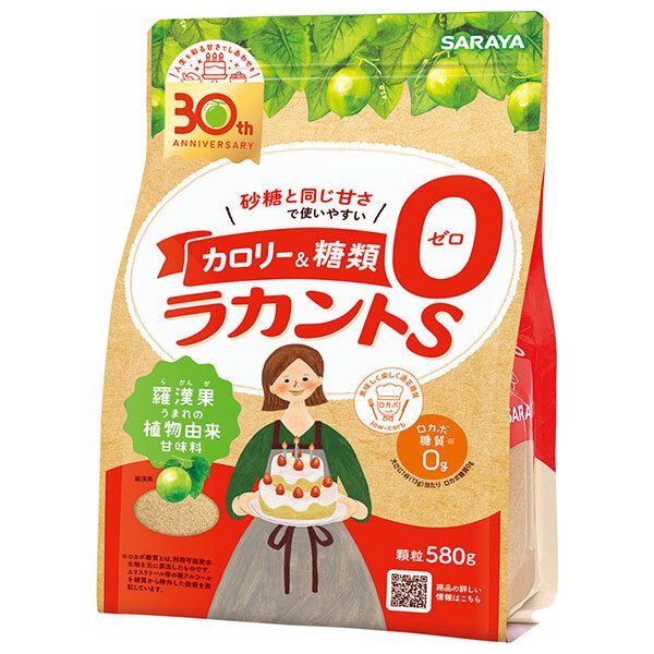 サラヤ ラカントS 顆粒 580g×6袋入× 2ケース ｜ ゼロカロリー 糖類ゼロ 甘味料 顆粒