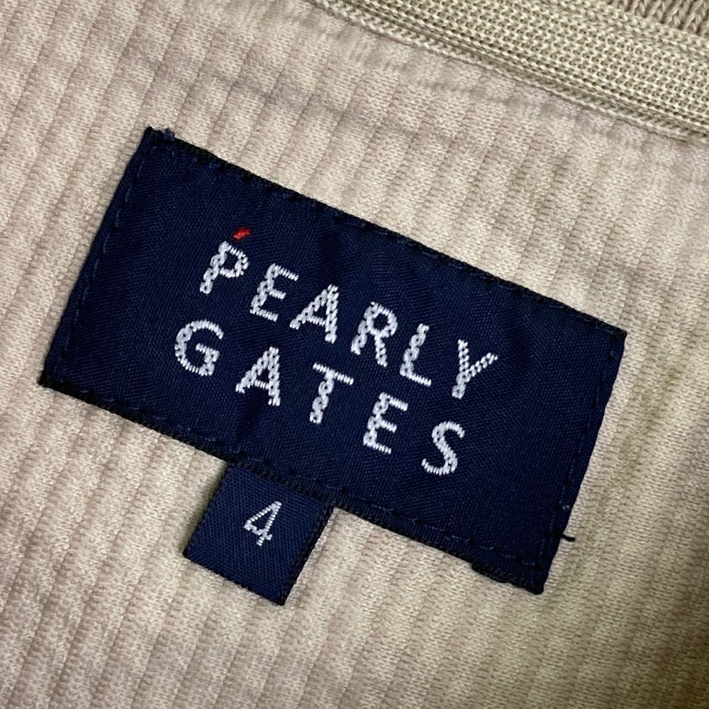 PEARLY GATES パーリーゲイツ　メンズ　ゴルフウェア　半袖　ストライプ サイズ：4 PEARLY GATES パーリーゲイツ 半袖ポロシャツ シア