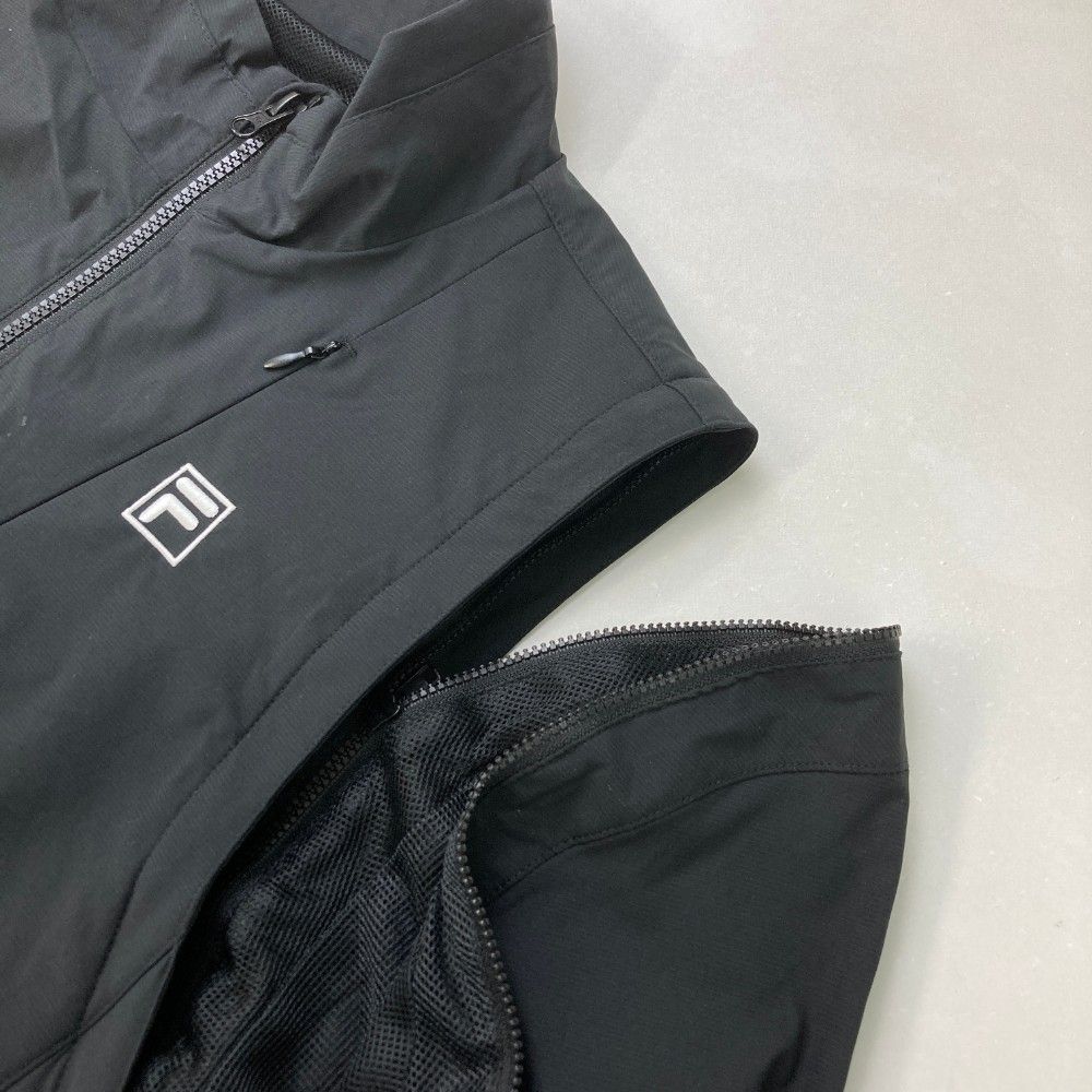 サイズ：M FILA GOLF フィラゴルフ 2way ジップジャケット ブラック系