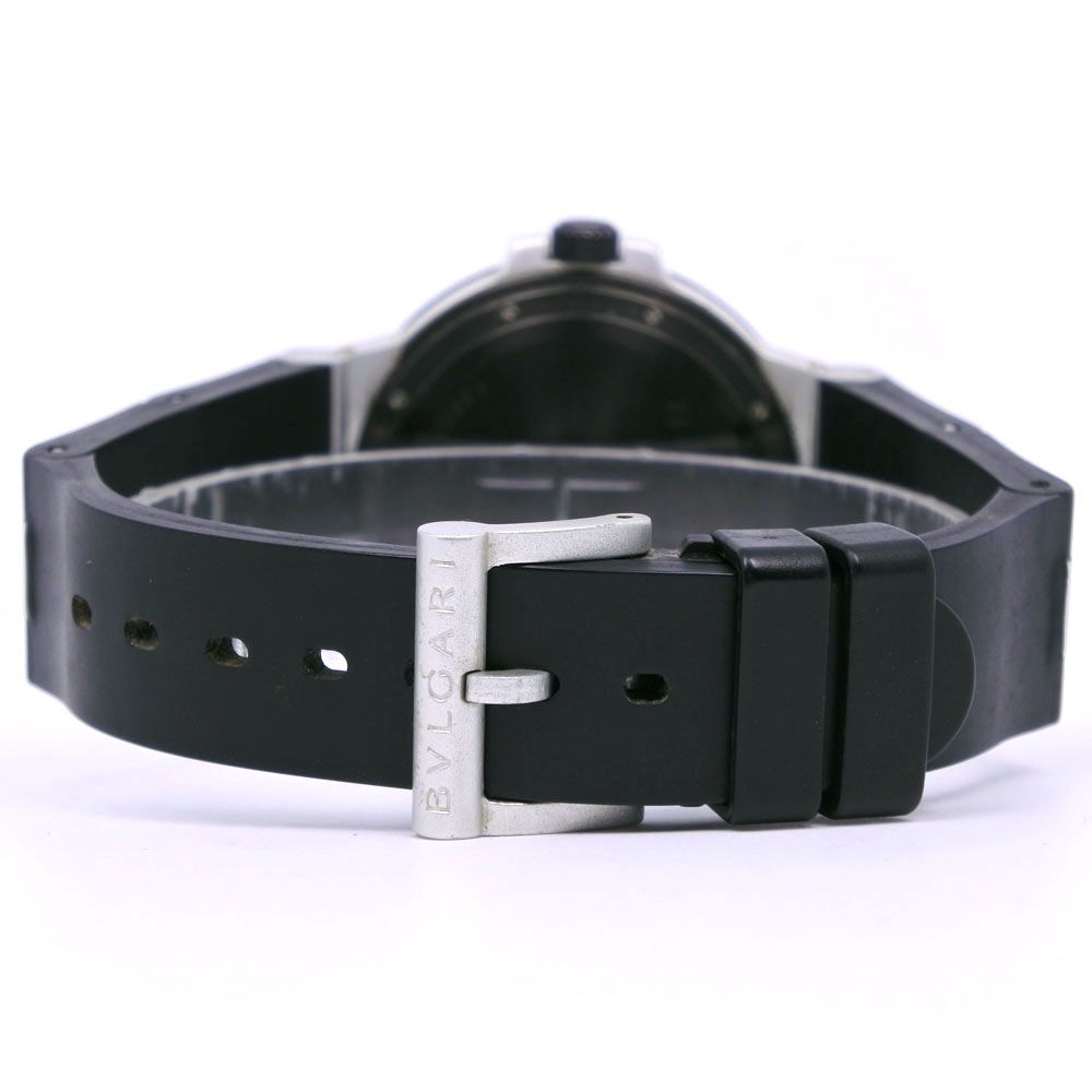 BVLGARI】ブルガリ アルミニウム AL38A アルミ×ラバー 黒/シルバー