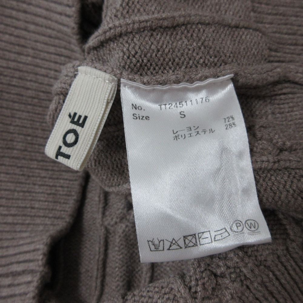 美品 24AW THE TOE ザトゥー BAKER CARDIGAN ショート丈 クルー