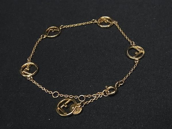 FENDI フェンディ エフイズフェンディ ラインストーン ブレスレット レディース ゴールド系 AY0662