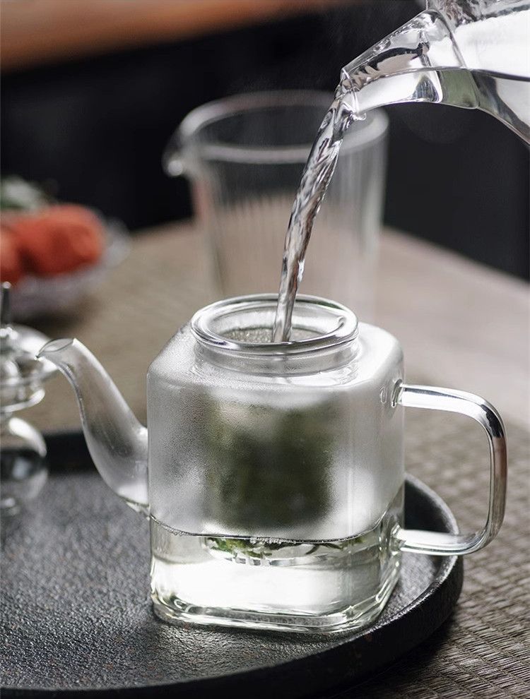 ガラス製 角型 ティーポット 茶壺 - メルカリ