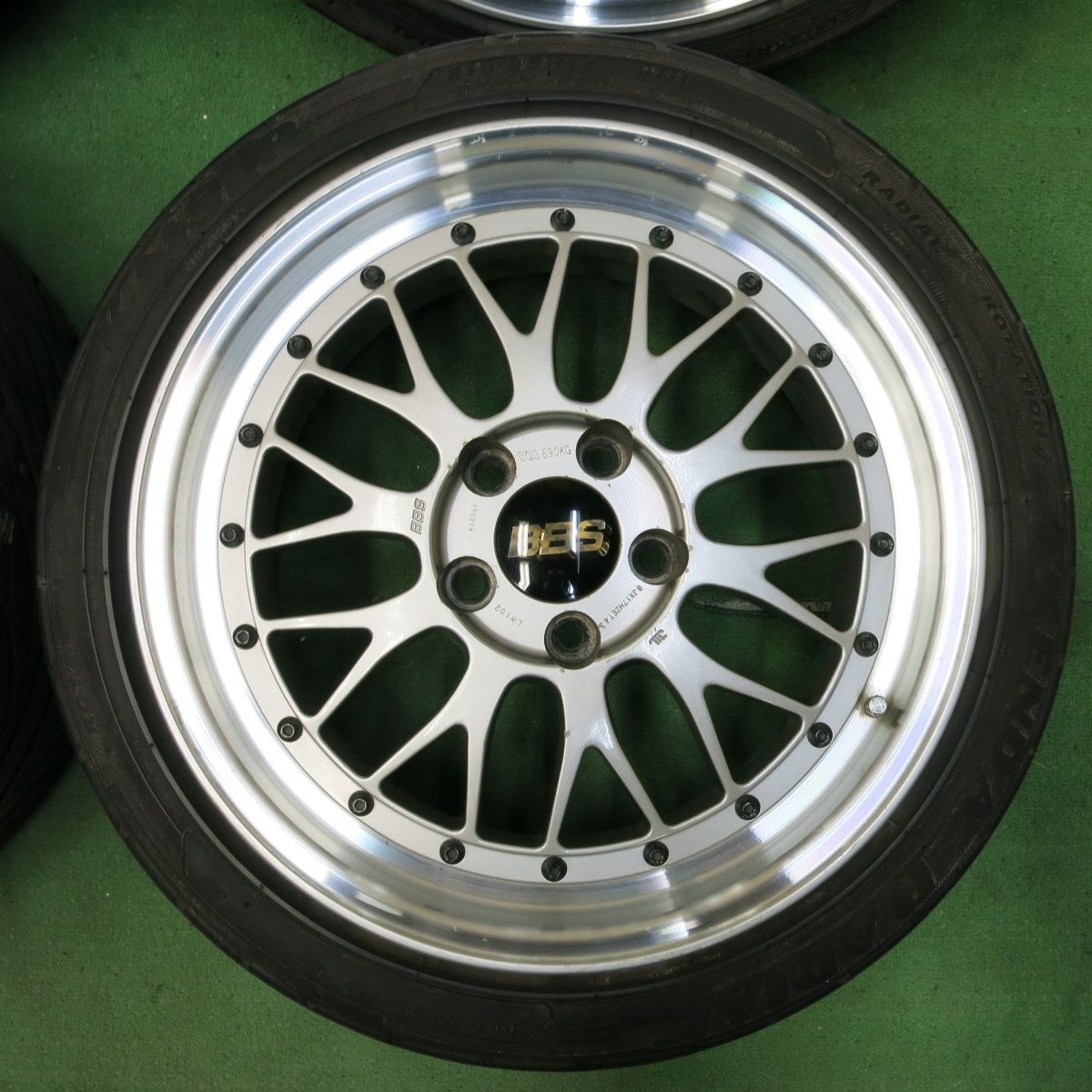 送料無料* バリ溝！9分☆BBS LM102 LM103 215/45R17 245/40R17 ケンダ 