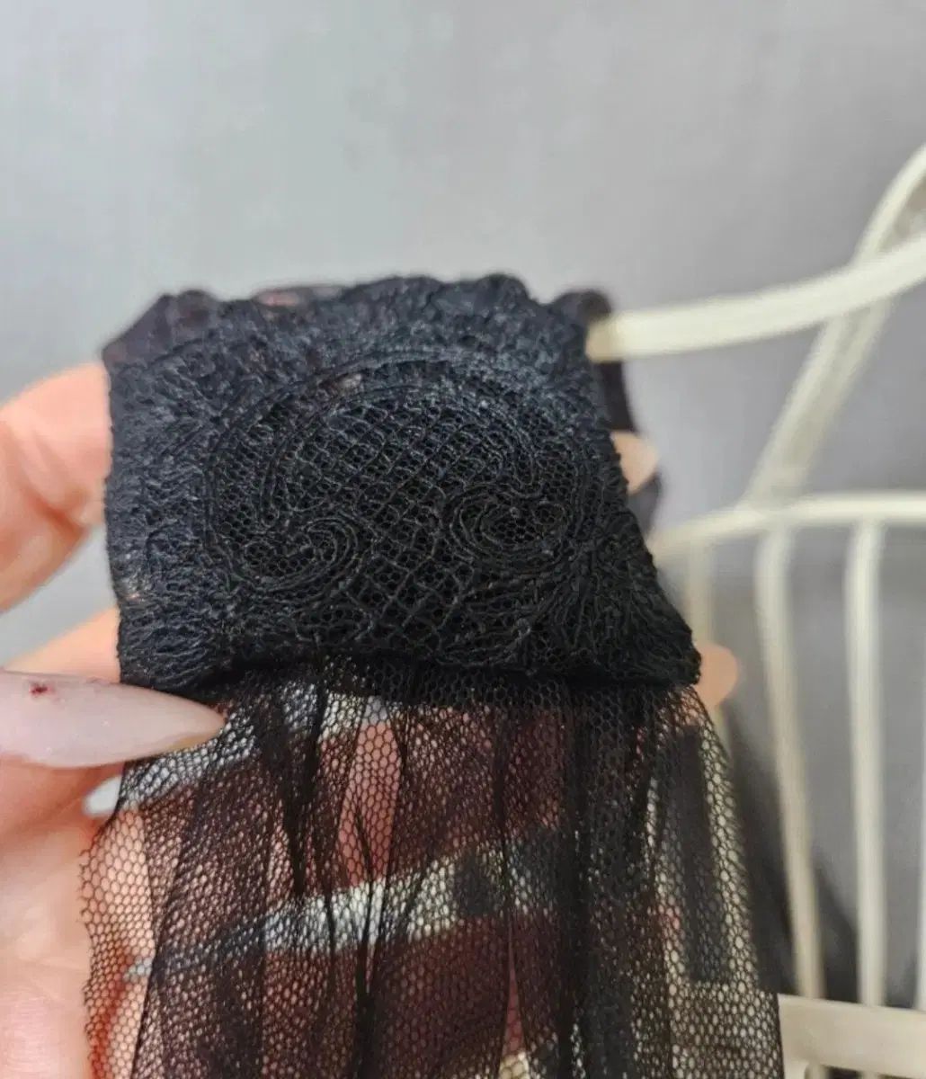 EBLIN 黒 シースルー リボン スリップ DECORATOM_COM_BR