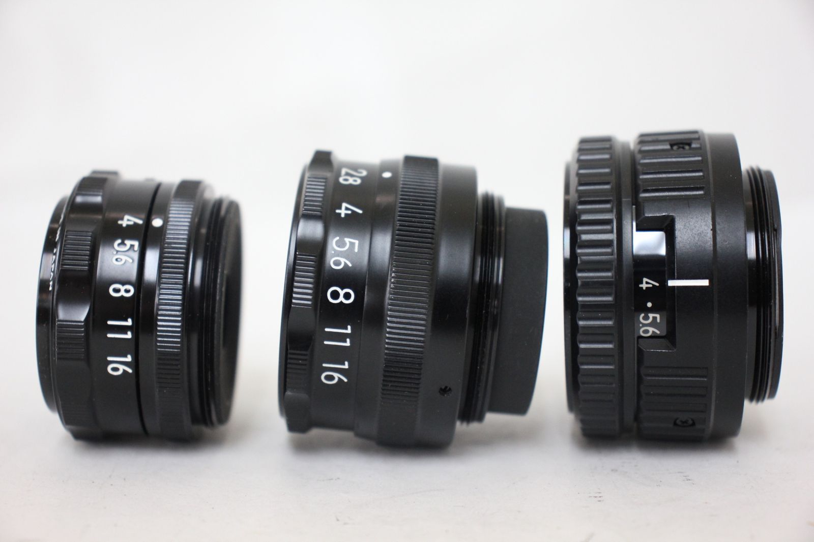 カメラ 【返品保証】 【3点まとめ】ニコン Nikon EL-NIKKOR 50mm F4 50mm F2.8 75mm F4 引き伸ばしレンズ e2903