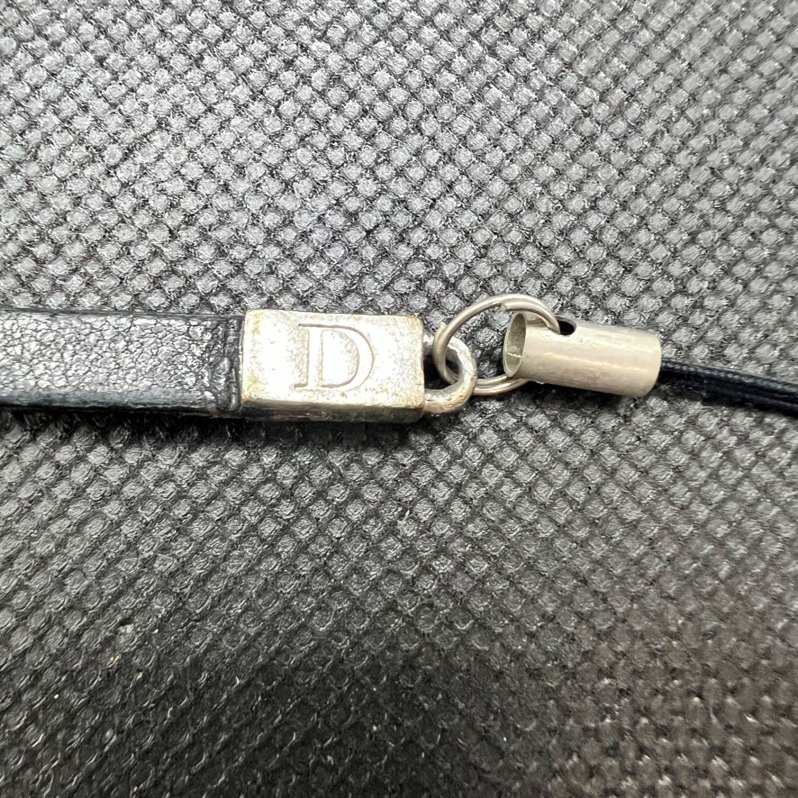 ◇ディオール◇DIOR◇キーホルダー チャーム ロゴ レザー ブラック