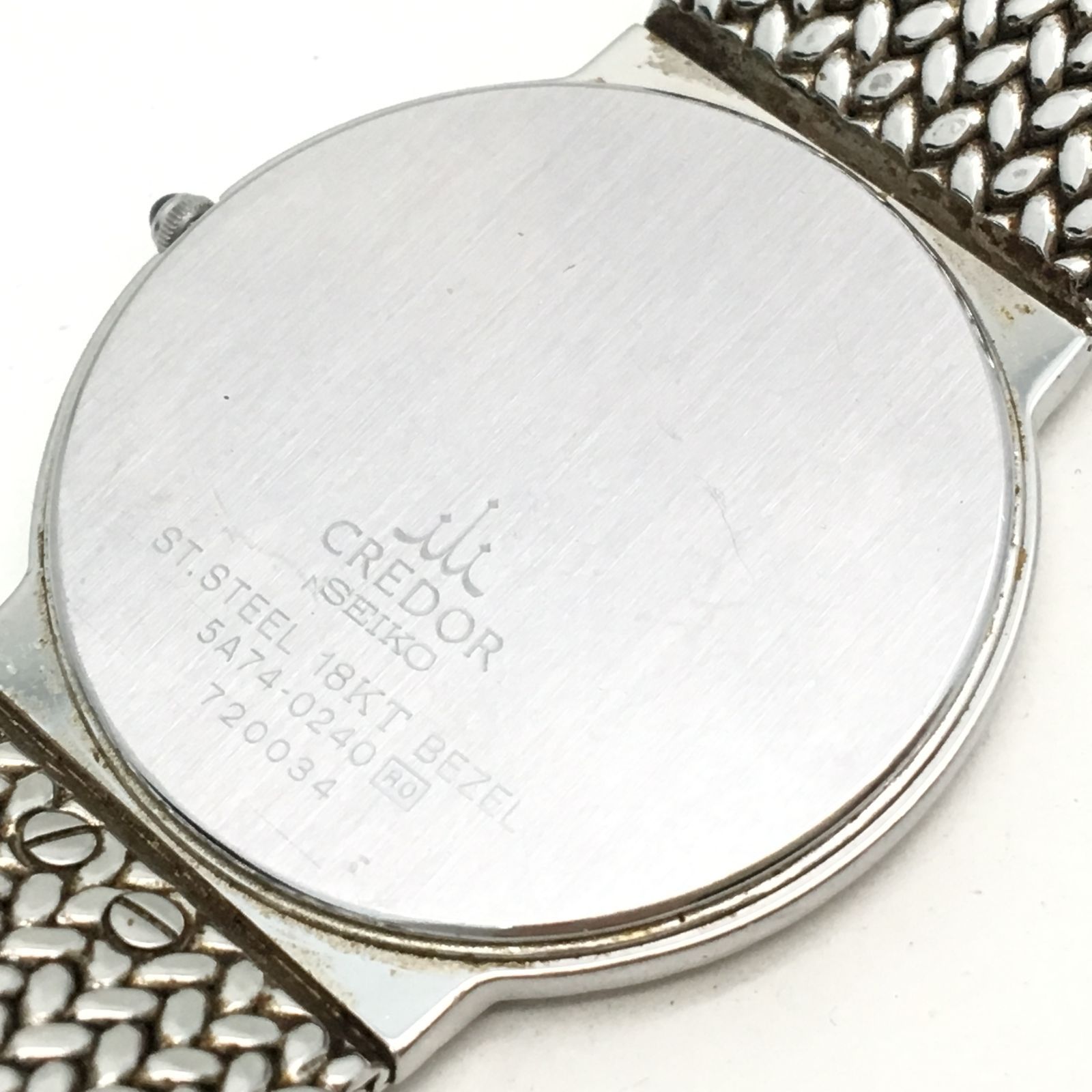 SEIKO クレドール 5A74-0240 18KTベゼル 腕時計 メンズ 稼働品 5-726