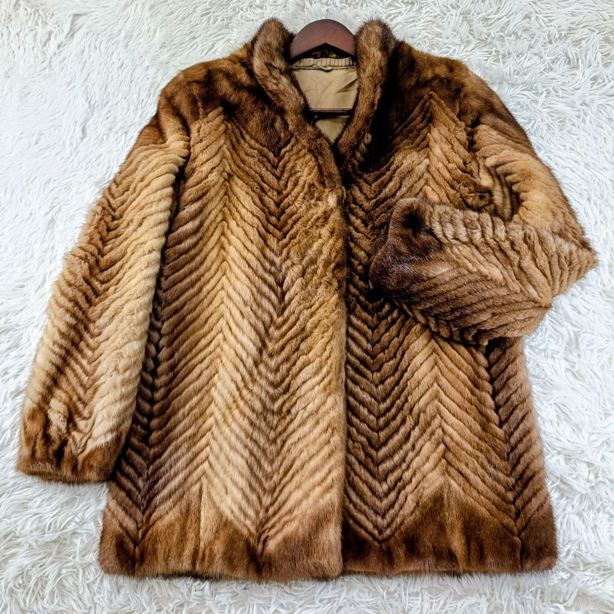 ミンクコート リアルファー 毛皮 デミバフミンク ファーコート ミンク