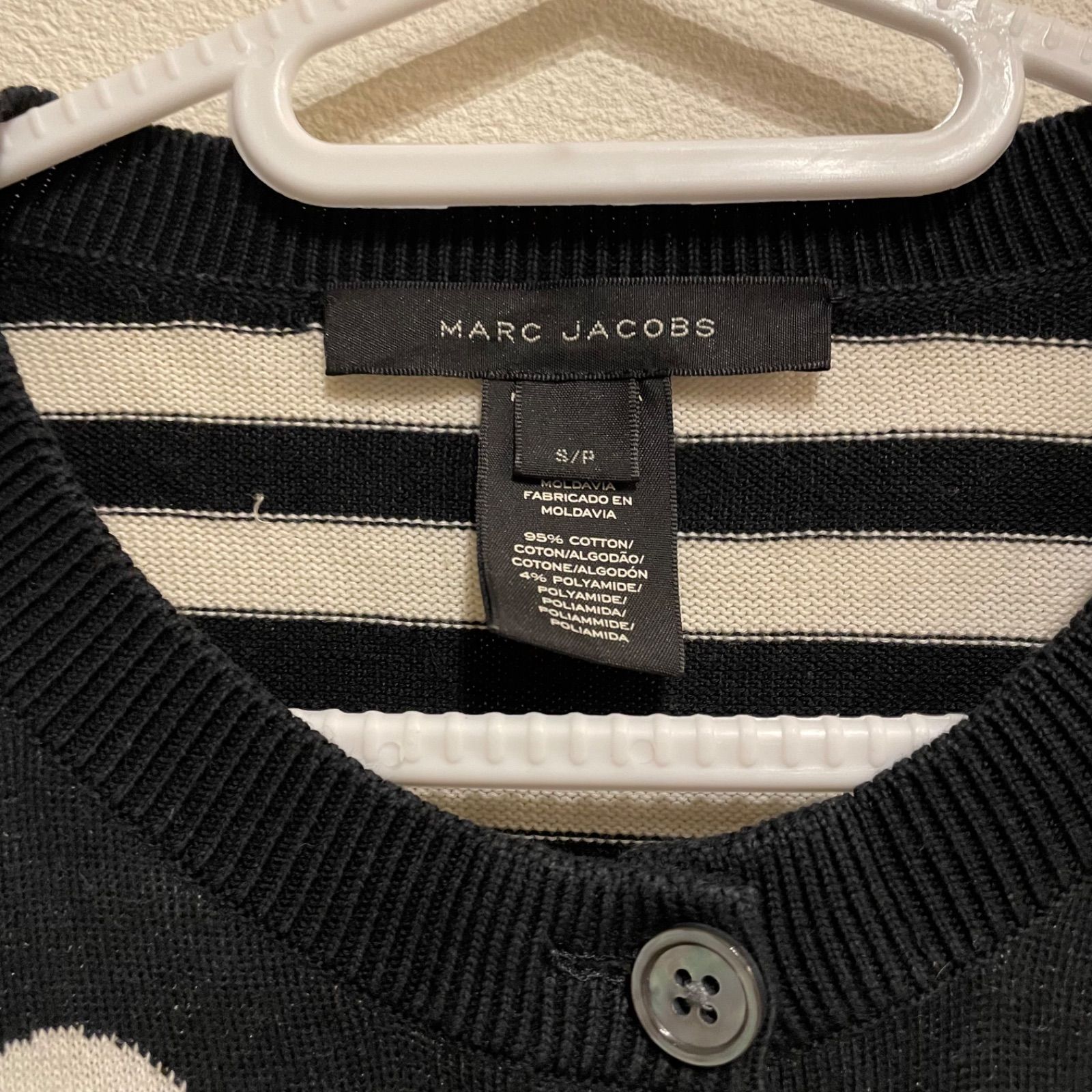 z105 MARC JACOBS マークジェイコブス 長袖ニットカーディガン ドット